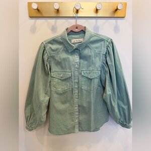 We The Free Teal/Green Denim Shirt